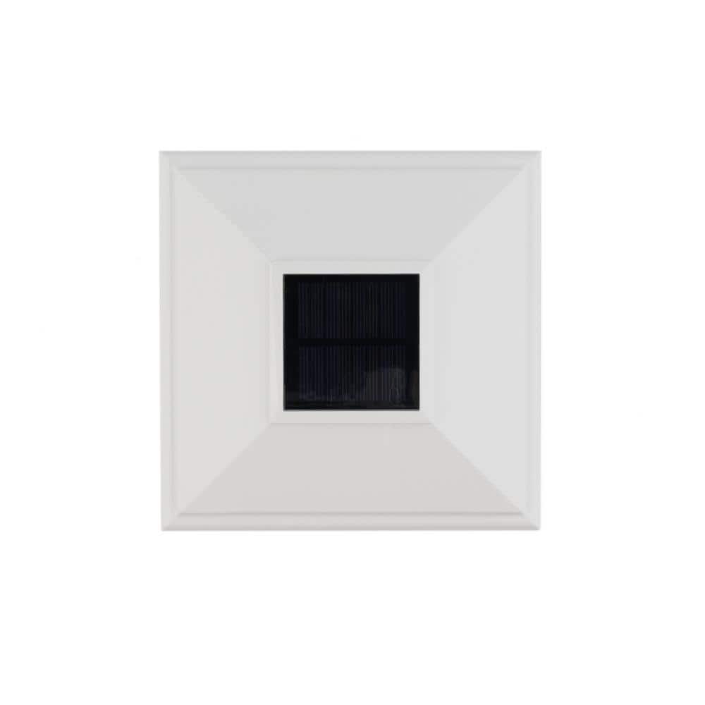 Deckorators 4 in. x 4 in. White Plastic Solar VersaCap