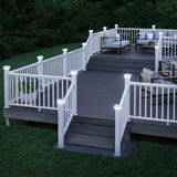 Deckorators 4 in. x 4 in. White Plastic Solar VersaCap