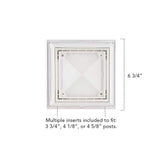 Deckorators 4 in. x 4 in. White Plastic Solar VersaCap