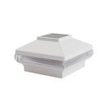 Deckorators 4 in. x 4 in. White Solar Band LED Post Cap