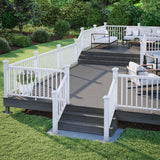 Deckorators 4 in. x 4 in. White Solar Band LED Post Cap