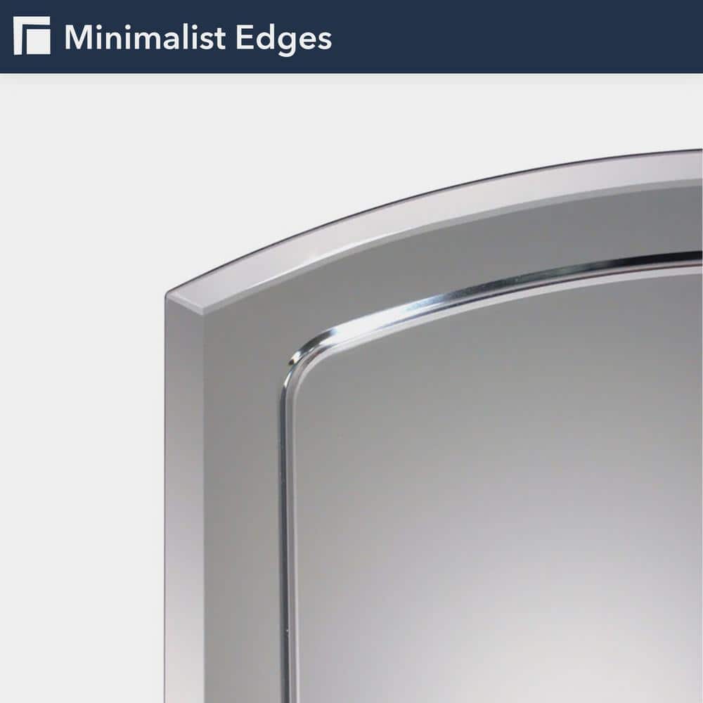 Deco Mirror 16 in. W x 30 in. H x 4-1/2 in. D Frameless Recessed V-Groove Beveled Eclipse Bathroom Medicine Cabinet