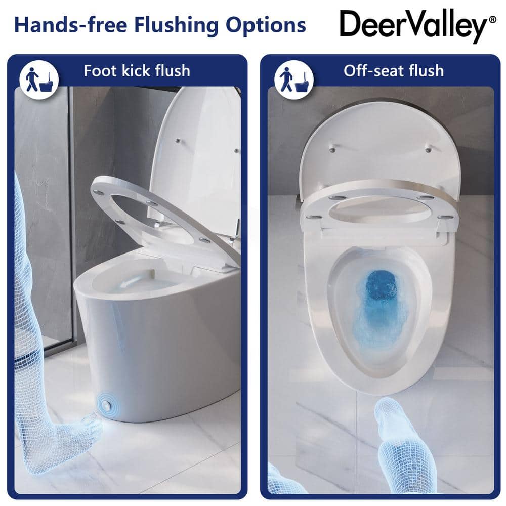 DEERVALLEY 1.28 GPF Smart 1-Piece Toilet with Heated Seat & Auto Flush