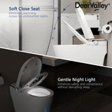 DEERVALLEY Elongated Smart Toilet with Bidet, Heated Seat, and Remote Control