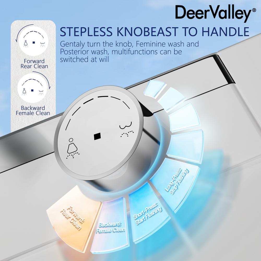 DEERVALLEY Elongated Smart Toilet with Bidet, Heated Seat, and Remote Control