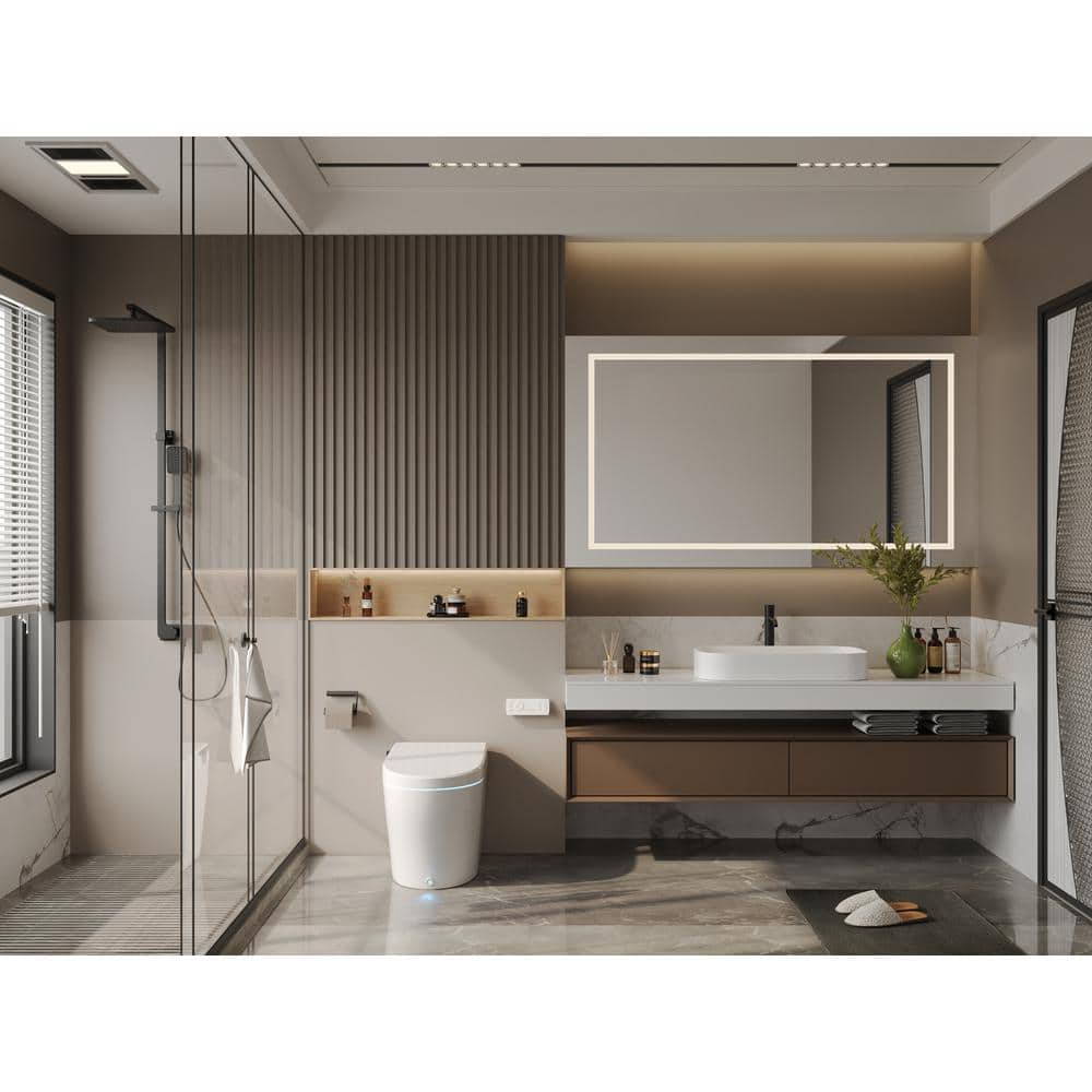 DEERVALLEY Elongated Smart Toilet with Bidet, Heated Seat, and Remote Control