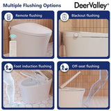 DEERVALLEY Elongated Smart Toilet Bidet with Auto Flush, Warm Water & Air Dryer