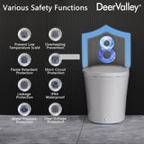 DEERVALLEY 1.28 GPF Elongated Smart Toilet Bidet with Auto Features and UV Sterilization