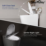 DEERVALLEY Tankless Elongated Smart Toilet Bidet with Auto Flush & Heated Seat
