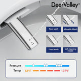 DEERVALLEY Tankless Elongated Smart Toilet Bidet with Auto Flush & Heated Seat