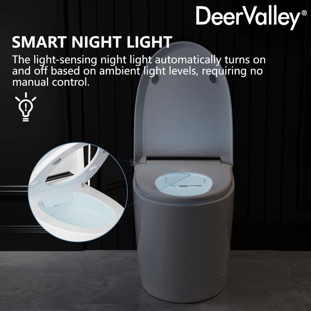 DEERVALLEY Smart Bidet Toilet with Auto Open/Flush, Warm Water, Air Dryer - DV-1S0159-V3