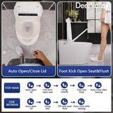 DEERVALLEY Smart Bidet Toilet with Auto Open/Flush, Warm Water, Air Dryer - DV-1S0159-V3