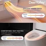 DEERVALLEY Smart Bidet Toilet with Auto Open/Flush, Warm Water, Air Dryer - DV-1S0159-V3
