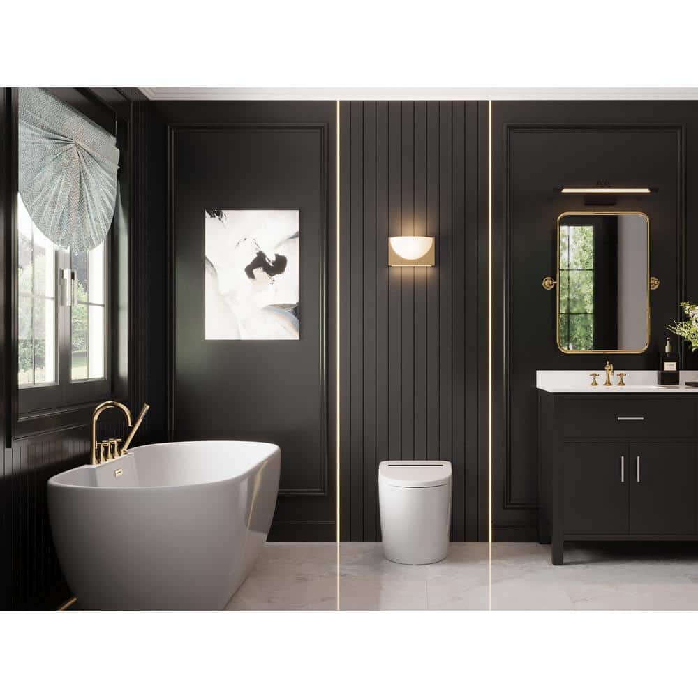 DEERVALLEY Smart Bidet Toilet with Auto Open/Flush, Warm Water, Air Dryer - DV-1S0159-V3