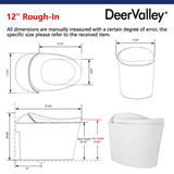 DEERVALLEY Tankless Smart Toilet Bidet with Auto Flush and Warm Water Dryer