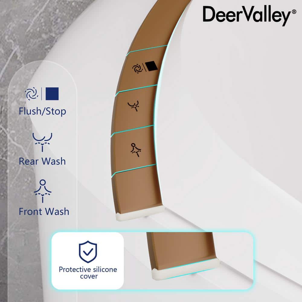 DEERVALLEY Tankless Smart Toilet Bidet with Auto Flush and Warm Water Dryer