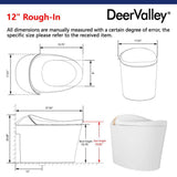 DEERVALLEY Tankless Elongated Smart Toilet Bidet with Auto Close, UV Sterilization & Warm Water Dryer