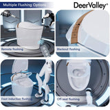 DEERVALLEY Tankless Elongated Smart Toilet Bidet with Auto Close, UV Sterilization & Warm Water Dryer