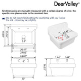 DEERVALLEY 10 Gallon Ceramic Wall Mount Laundry Utility Sink with Basket Strainer