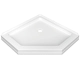 Delta 38 in. x 72 in. Semi-Frameless Pivot Door in Stainless with 38 in. x 38 in. Neo Angle Corner Shower Base in White