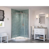 Delta 38-1/2 in. x 38-1/2 in. Neo-Angle Single Threshold Corner Shower Base in White