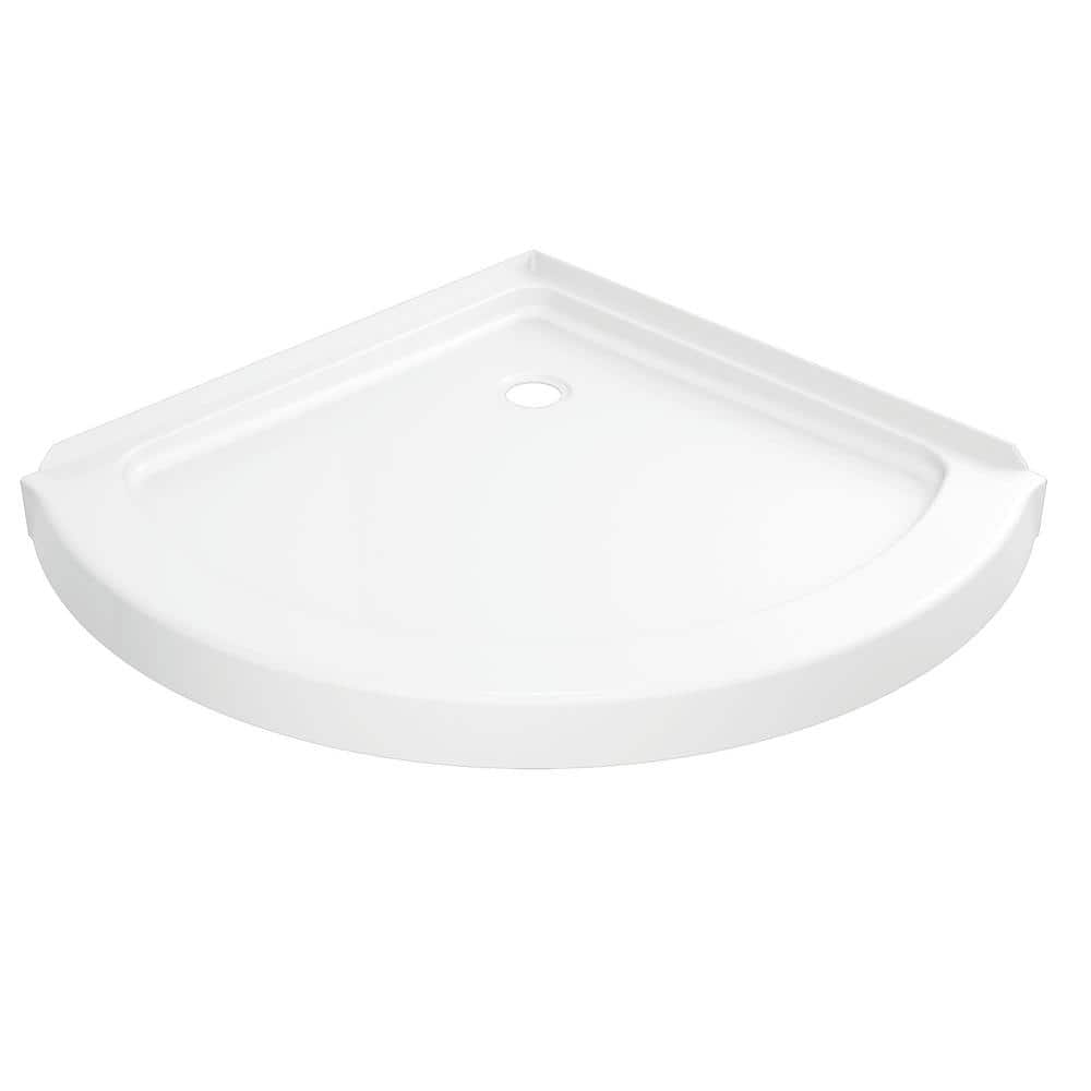Delta 46 in. x 38 in. Single Threshold Corner Shower Base in White