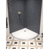 Delta 46 in. x 38 in. Single Threshold Corner Shower Base in White