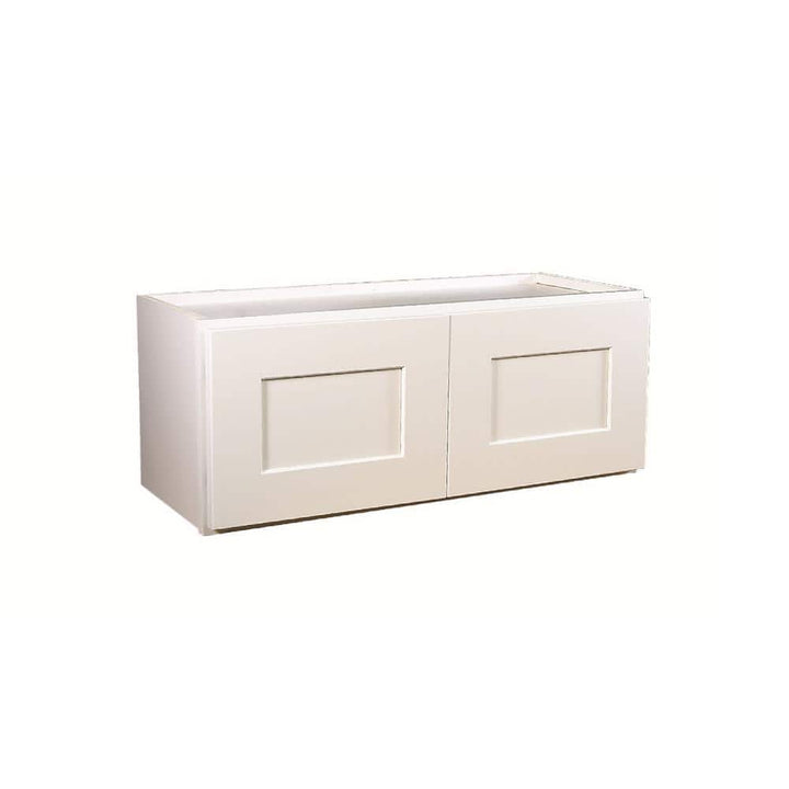 Design House Brookings Solid Wood Assembled Shaker 24 in. x 12 in. x 12 in. 2 Door Bridge Wall Kitchen Cabinet W2412 in White