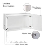 Design House Brookings Plywood Assembled Shaker 36x21x12 in. 2-Door Bridge Wall Kitchen Cabinet in White
