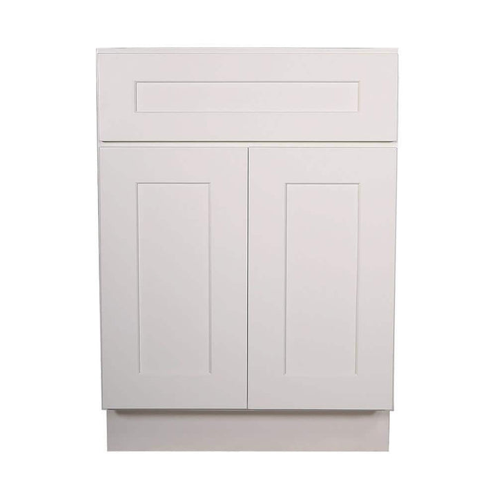 Design House Brookings Shaker 24in.Wx 24in.Dx 34.5in.H Solid Wood Assembled Base Kitchen Cabinet in Painted White w\ Soft Close Doors