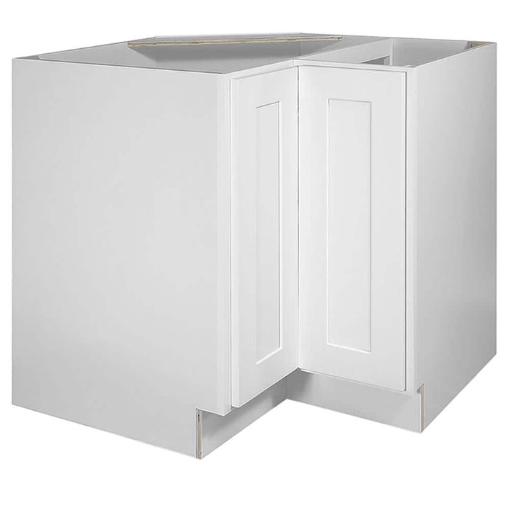 Design House Brookings Solid Wood Assembled Shaker 36 in. x 34.5 in. x 24 in. 2 Door Lazy Susan Corner Kitchen Cabinet LS36 in White
