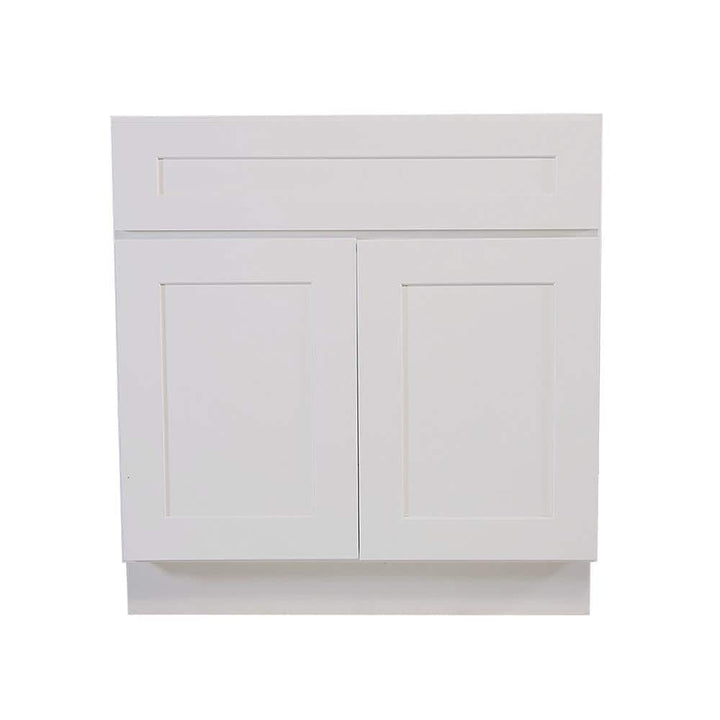 Design House Brookings Solid Wood Assembled Shaker 42 in. x 34.5 in. x 24 in. 2 Door Sink Base Kitchen Cabinet SB42 in White