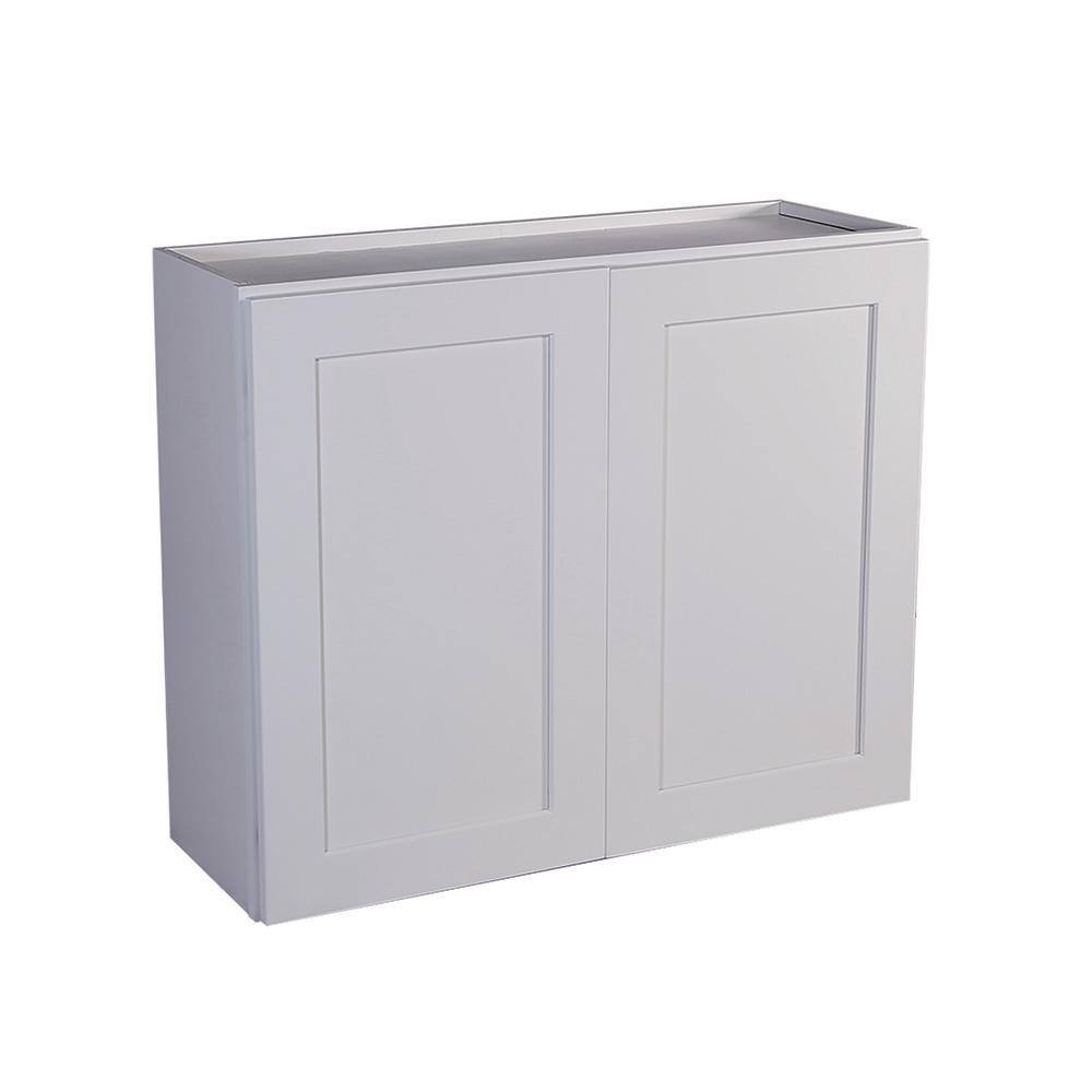 Design House Brookings Solid Wood Assembled Shaker 33 in. x 24 in. x 12 in. 2 Door Wall Kitchen Cabinet W3324 in White