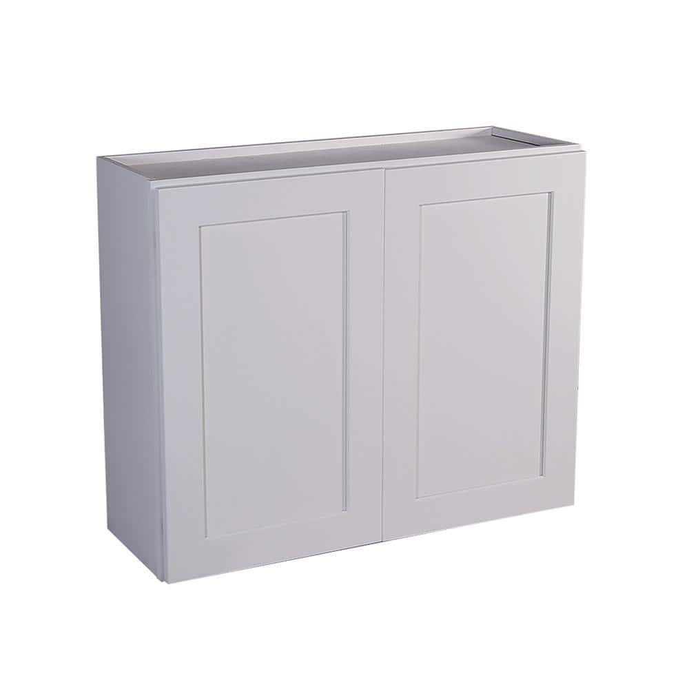 Design House Brookings Solid Wood Assembled Shaker 30 in. x 12 in. x 12 in. 2 Door Wall Kitchen Cabinet W3012 in White