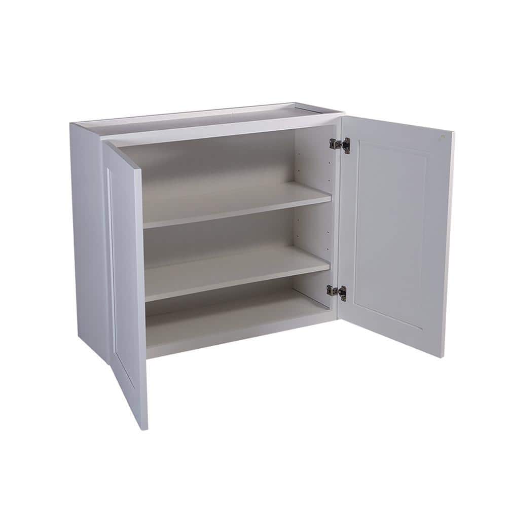 Design House Brookings Solid Wood Assembled Shaker 30 in. x 12 in. x 12 in. 2 Door Wall Kitchen Cabinet W3012 in White