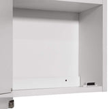 Design House Concord 48 in. W x 30 in. H Surface Mount Tri-View White Gloss Medicine Cabinet with Mirror