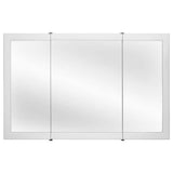 Design House Concord 48 in. W x 30 in. H Surface Mount Tri-View White Gloss Medicine Cabinet with Mirror