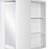 Design House Concord 48 in. W x 30 in. H Surface Mount Tri-View White Gloss Medicine Cabinet with Mirror