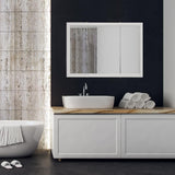 Design House Concord 48 in. W x 30 in. H Surface Mount Tri-View White Gloss Medicine Cabinet with Mirror