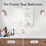 Design House Classic 24 in. x 24 in. x 4-3/4 in. Surface-Mount Tri-View Bathroom Medicine Cabinet in White