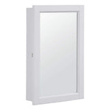 Design House Concord 5 in. x 16 in. x 26 in. Single Door Surface Mount Medicine Cabinet with Mirror in White Gloss
