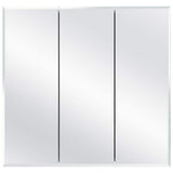 Design House Cyprus 30.4 in. W x 30.1 in. H Assembled Frameless Tri-View Recessed/Surface Mount Medicine Cabinet with Mirrors