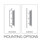 Design House Cyprus 36.3 in. x 30.1 in. Assembled Frameless Tri-View Recessed/Surface Mount Bathroom Medicine Cabinet with Mirrors