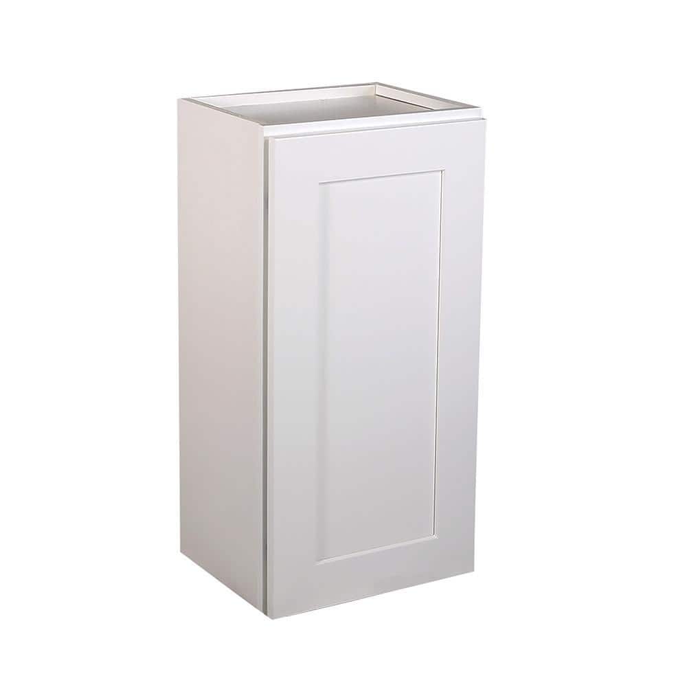 Design House Brookings Solid Wood Ready to Assemble Shaker 18 in. x 36 in. x 12 in. 1 Door Wall Kitchen Cabinet W1836 in White