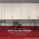 Design House Brookings Solid Wood Ready to Assemble Shaker 27 in. x 36 in. x 12 in. 2 Door Wall Kitchen Cabinet W2736 in White