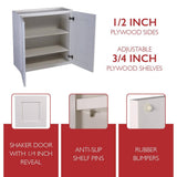 Design House Brookings Solid Wood Ready to Assemble Shaker 27 in. x 36 in. x 12 in. 2 Door Wall Kitchen Cabinet W2736 in White