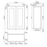 Design House Brookings Solid Wood Ready to Assemble Shaker 27 in. x 36 in. x 12 in. 2 Door Wall Kitchen Cabinet W2736 in White
