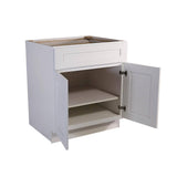 Design House Brookings Plywood Ready to Assemble Shaker 33x34.5x24 in. 2-Door 1-Drawer Base Kitchen Cabinet in White
