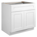 Design House Brookings Plywood Ready to Assemble Shaker 33x34.5x24 in. 2-Door Base Kitchen Cabinet Sink in White