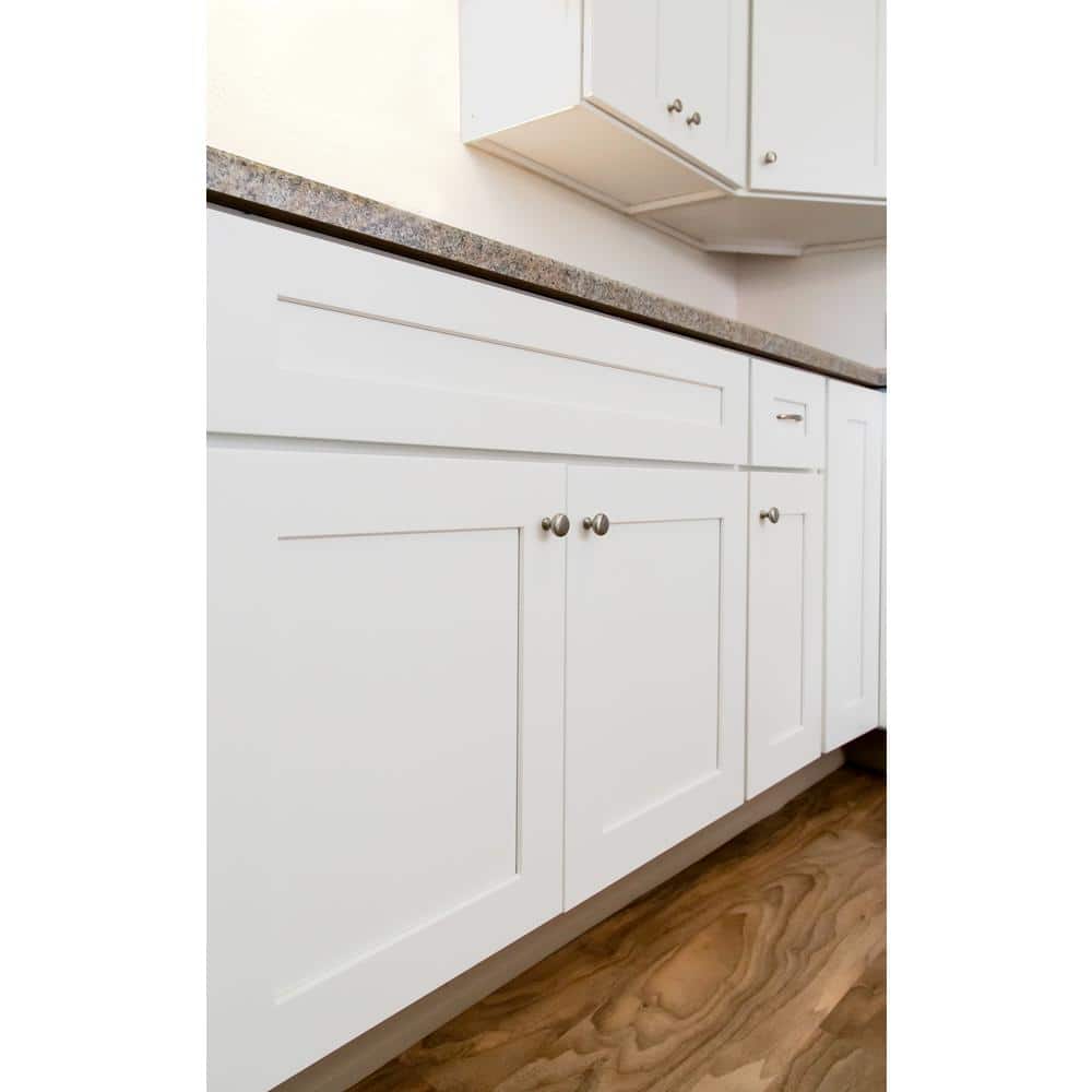 Design House Brookings Plywood Ready to Assemble Shaker 33x34.5x24 in. 2-Door Base Kitchen Cabinet Sink in White